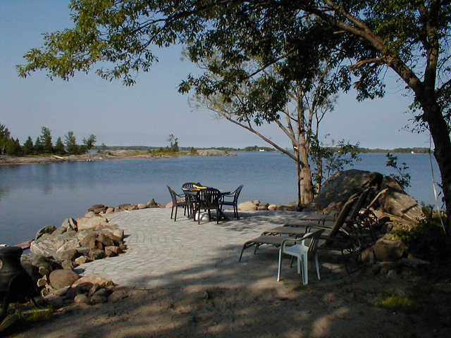 Cottage view from island